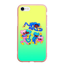 Чехол iPhone 7/8 матовый POPPY PLAYTIME - HAGGY WAGGY AND KISSY MISSY, цвет: 3D-светло-розовый