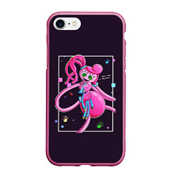 Чехол iPhone 7/8 матовый POPPY PLAYTIME - Mommy long legs, цвет: 3D-малиновый