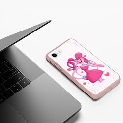 Чехол iPhone 7/8 матовый POPPY PLAYTIME - Mommy long legs - Мамочка длинные, цвет: 3D-светло-розовый — фото 2