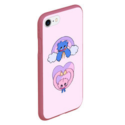 Чехол iPhone 7/8 матовый POPPY PLAYTIME - KISSY MISSY - HAGGY WAGGY, цвет: 3D-малиновый — фото 2