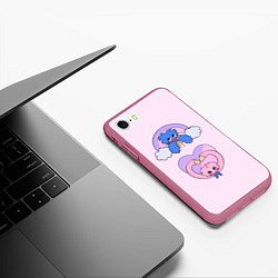 Чехол iPhone 7/8 матовый POPPY PLAYTIME - KISSY MISSY - HAGGY WAGGY, цвет: 3D-малиновый — фото 2
