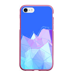 Чехол iPhone 7/8 матовый Pink ice Abstractiom Geometry, цвет: 3D-малиновый