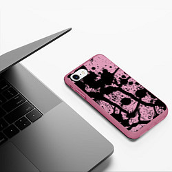 Чехол iPhone 7/8 матовый Кляксы Авангард Узор Blots Vanguard Pattern, цвет: 3D-малиновый — фото 2
