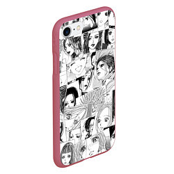 Чехол iPhone 7/8 матовый Nana pattern, цвет: 3D-малиновый — фото 2