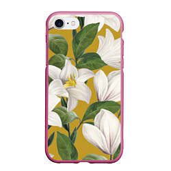 Чехол iPhone 7/8 матовый Цветы Белые Лилии