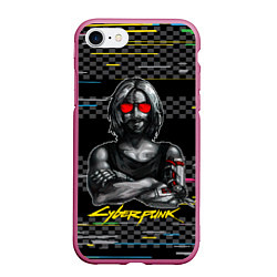 Чехол iPhone 7/8 матовый Johnny Джонни Cyberpunk2077