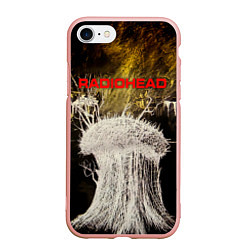 Чехол iPhone 7/8 матовый College EP - Radiohead, цвет: 3D-светло-розовый