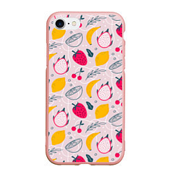 Чехол iPhone 7/8 матовый Fruit Pattern