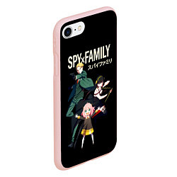 Чехол iPhone 7/8 матовый SPY FAMILY Семья Шпиона, персонажи, цвет: 3D-светло-розовый — фото 2
