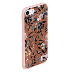 Чехол iPhone 7/8 матовый Цветы Сад Кирпичного Цвета, цвет: 3D-светло-розовый — фото 2