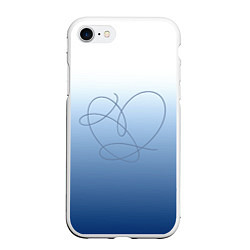 Чехол iPhone 7/8 матовый Сердце love yourself, цвет: 3D-белый