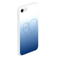 Чехол iPhone 7/8 матовый Сердце love yourself, цвет: 3D-белый — фото 2