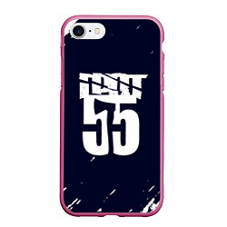 Чехол iPhone 7/8 матовый ГРОТ 55, цвет: 3D-малиновый