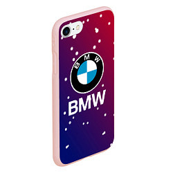 Чехол iPhone 7/8 матовый BMW Градиент Краска, цвет: 3D-светло-розовый — фото 2