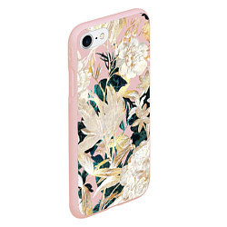 Чехол iPhone 7/8 матовый Цветы Королевский Цветочный Узор, цвет: 3D-светло-розовый — фото 2