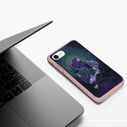 Чехол iPhone 7/8 матовый Darker than black арт, цвет: 3D-светло-розовый — фото 2