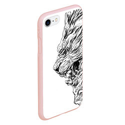 Чехол iPhone 7/8 матовый LION pride, цвет: 3D-светло-розовый — фото 2