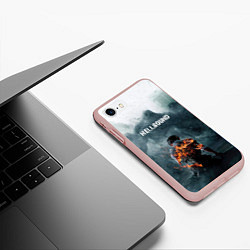 Чехол iPhone 7/8 матовый Зов ада - hellbound, цвет: 3D-светло-розовый — фото 2