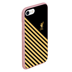 Чехол iPhone 7/8 матовый Liverpool ливерпуль полосы, цвет: 3D-баблгам — фото 2
