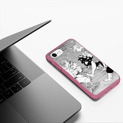 Чехол iPhone 7/8 матовый Битва токийских мстителей, цвет: 3D-малиновый — фото 2