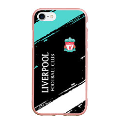 Чехол iPhone 7/8 матовый Liverpool footba lclub, цвет: 3D-светло-розовый