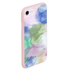 Чехол iPhone 7/8 матовый Акварельная текстура, цвет: 3D-светло-розовый — фото 2