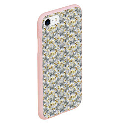 Чехол iPhone 7/8 матовый Абстрактные нежные цветочки, цвет: 3D-светло-розовый — фото 2