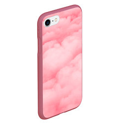Чехол iPhone 7/8 матовый Розовые небеса, цвет: 3D-малиновый — фото 2