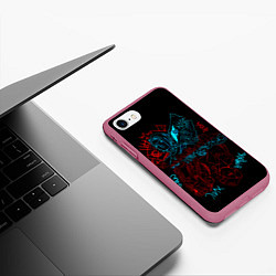 Чехол iPhone 7/8 матовый ДЖИНКС И ВИ ЛИГА ЛЕГЕНД, цвет: 3D-малиновый — фото 2