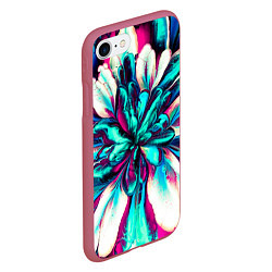 Чехол iPhone 7/8 матовый Цветок из краски, цвет: 3D-малиновый — фото 2
