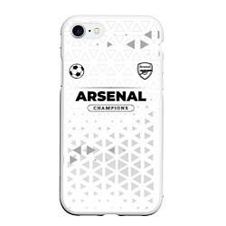 Чехол iPhone 7/8 матовый Arsenal Champions Униформа, цвет: 3D-белый