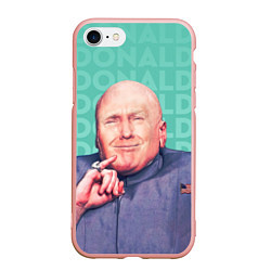 Чехол iPhone 7/8 матовый Дональд Трамп, Доктор Зло, цвет: 3D-светло-розовый