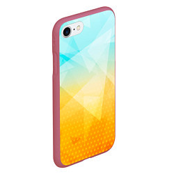 Чехол iPhone 7/8 матовый Полигоны - Лед и мед, цвет: 3D-малиновый — фото 2