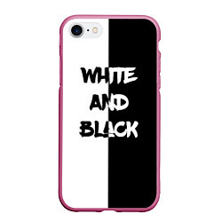 Чехол iPhone 7/8 матовый White and Black Белое и Чёрное