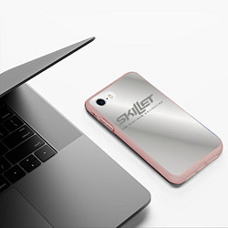 Чехол iPhone 7/8 матовый The Platinum Collection - Skillet, цвет: 3D-светло-розовый — фото 2