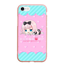 Чехол iPhone 7/8 матовый Цубамэ Коясу Kaguya-sama: Love is War, цвет: 3D-светло-розовый