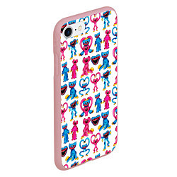 Чехол iPhone 7/8 матовый POPPY PLAYTIME HAGGY WAGGY AND KISSY MISSY PATTERN, цвет: 3D-баблгам — фото 2