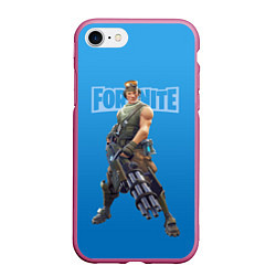 Чехол iPhone 7/8 матовый Fortnite Recon Scout Video game Разведчик, цвет: 3D-малиновый