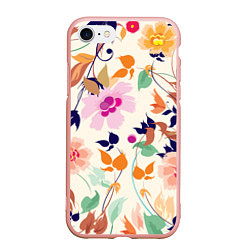 Чехол iPhone 7/8 матовый Summer floral pattern