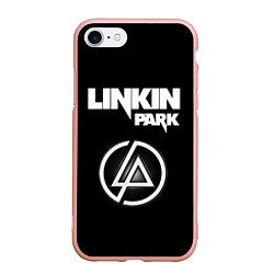 Чехол iPhone 7/8 матовый Linkin Park логотип и надпись