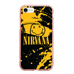 Чехол iPhone 7/8 матовый NIRVANA логотип и краска