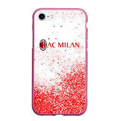 Чехол iPhone 7/8 матовый Ac milan красные брызги