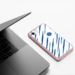 Чехол iPhone 7/8 матовый Псж psg, цвет: 3D-светло-розовый — фото 2