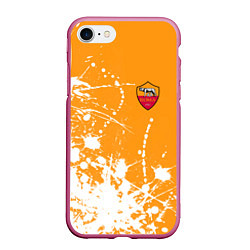Чехол iPhone 7/8 матовый Roma маленькое лого краска, цвет: 3D-малиновый