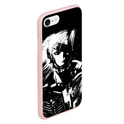 Чехол iPhone 7/8 матовый METAL GEAR RISING - ЧБ ГЕРОЙ, цвет: 3D-светло-розовый — фото 2