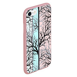 Чехол iPhone 7/8 матовый Абстрактный узор tree branches, цвет: 3D-баблгам — фото 2