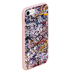 Чехол iPhone 7/8 матовый Холст забрызганный краской Fashion trend, цвет: 3D-светло-розовый — фото 2