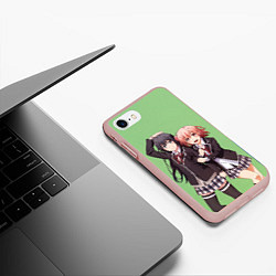 Чехол iPhone 7/8 матовый Юи и Юкино OreGairu, цвет: 3D-светло-розовый — фото 2