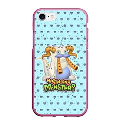 Чехол iPhone 7/8 матовый My Singing Monsters - Гуджуб, цвет: 3D-малиновый