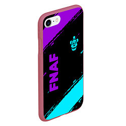 Чехол iPhone 7/8 матовый Фредди - neon, цвет: 3D-малиновый — фото 2